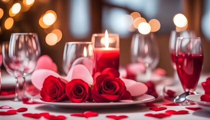 table for Valentine's Day