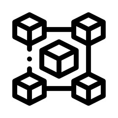 blockchain line icon