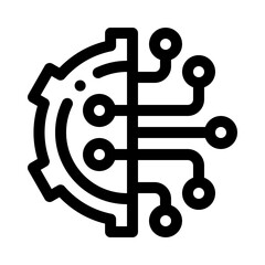 digital transformation line icon