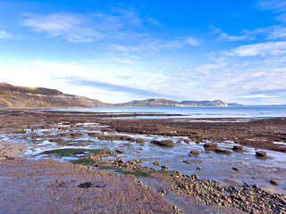 Lyme Regis seafront in Dorset, UK