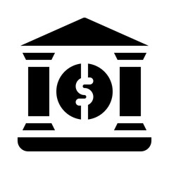 bank glyph icon