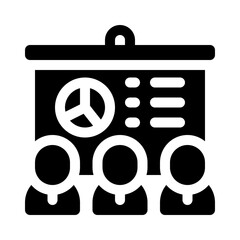 analytics glyph icon