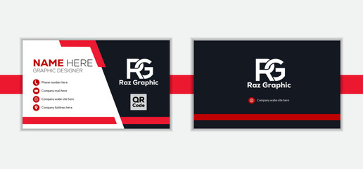 design template, Double-sided creative business card template. Portrait and landscape orientation.