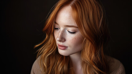 Fototapeta premium Portrait of a young woman with an intense look