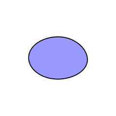 blob in purple color with outline outline
