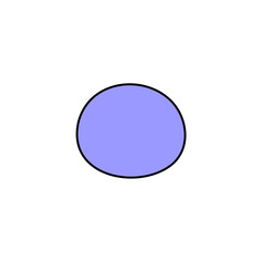 blob in purple color with outline outline