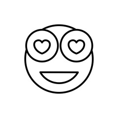 Obraz premium Happy smile outline icons, minimalist vector illustration ,simple transparent graphic element .Isolated on white background