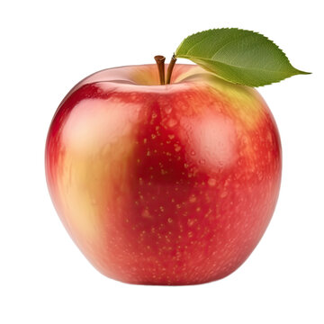 A beautiful juicy and red apple in high quality on a white background.