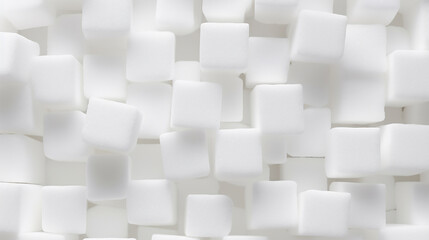 White foam texture cubes background close up, soft material for interior design
