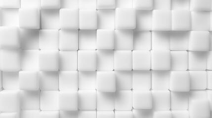 Fototapeta premium White foam texture cubes background close up, soft material for interior design