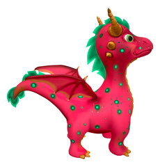 magical, interesting symbol of wealth 2024 pink dragon