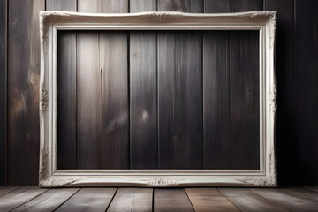 empty room with wooden door. 