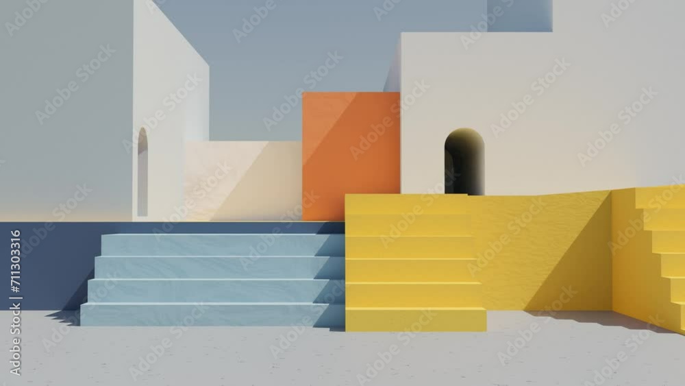 Poster a minimalist representation of vibrant gradients in symphony, showcasing the harmonious interplay of