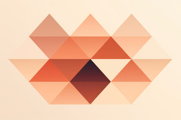 Fototapeta premium Illustration of a minimalist geometric design entirely in peach fuzz color
