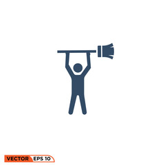 Janitor icon design vector graphic of template, sign and symbol
