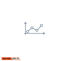 Market analysis icon design vector graphic of template, sign and symbol
