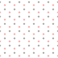 pink and gray circles. geometric repetitive background. vector seamless pattern. fabric swatch. striped wrapping paper. design template for textile