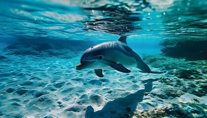 Obraz premium dolphin in shallow water 