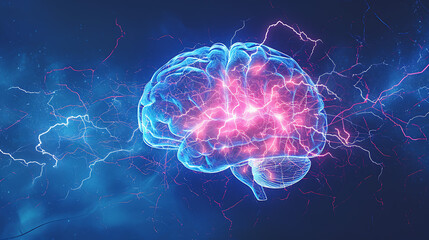 Brainwave Brilliance, Electric Activity in Human Brain Digital Art