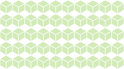 Green background with rhombus and cubes