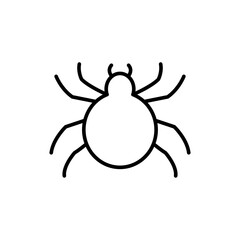 Spider outline icons, insect minimalist vector illustration ,simple transparent graphic element .Isolated on white background