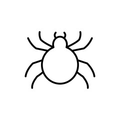 Spider outline icons, insect minimalist vector illustration ,simple transparent graphic element .Isolated on white background