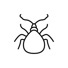 Beetle outline icons, insect minimalist vector illustration ,simple transparent graphic element .Isolated on white background