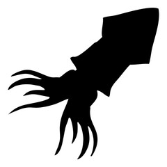 black squid silhouette
