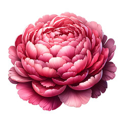 peony flower isolated watercolor style