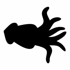 black squid silhouette