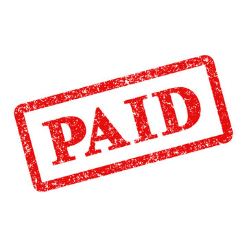 Square paid stamp vector design