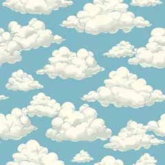 Plexiglas foto achterwand Seamless Pattern: Clouds © Artem