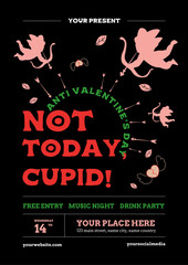 Fototapeta premium Anti Valentine Party Flyer