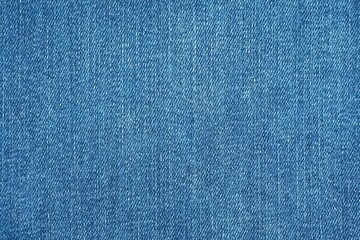 Close-up of blue denim jeans fabric texture background.