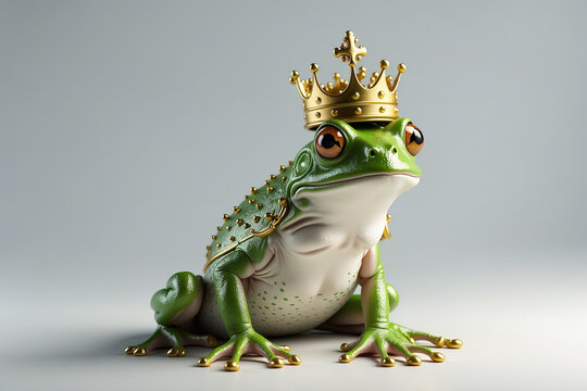 photo illustration of a frog wearing a gold crown and accessories 20