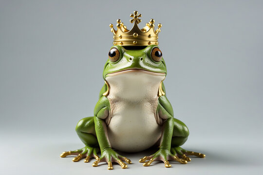 photo illustration of a frog wearing a gold crown and accessories 21