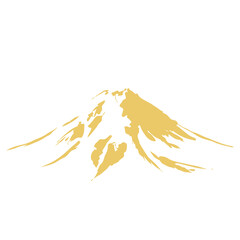 金色の山の風景のイラスト素材　ベクター