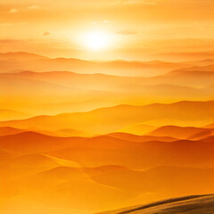 Obraz premium Starting with a soft golden yellow and fading into a warm orange