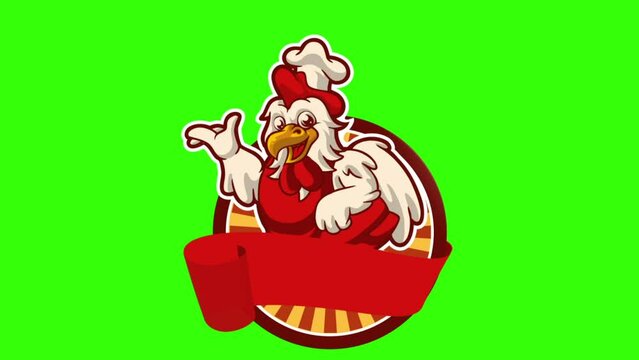rooster mascot template animation cromakey