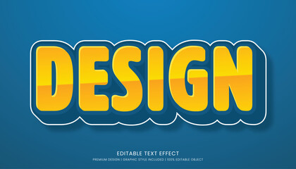 text effect editable template vector design 3d bold style 