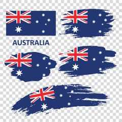 Set of vector flags of Australia