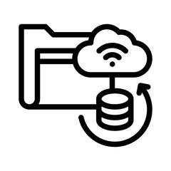 cloud storage line icon