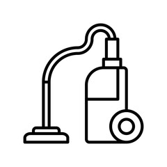 Vacuum cleaner icon vector or logo illustration outline black color style