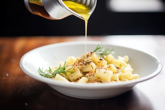 mac and cheese with truffle oil drizzle
