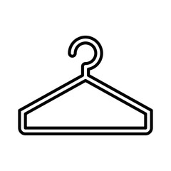 Hanger icon vector or logo illustration outline black color style