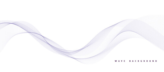 Purple background with flowing wave lines. Futuristic technology concept. Vector illustration