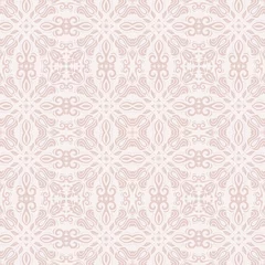 Fototapete Classic seamless pattern. Damask orient ornament. Classic light pink vintage background. Orient pattern for fabric, wallpapers and packaging © Fine Art Studio