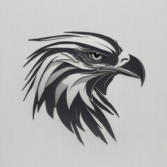 free photo, illustration of a black and white eagle's head 7