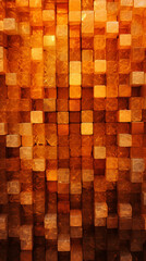 Abstract background made of cubes in orange and dark colors