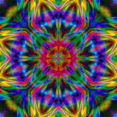 Fototapeta na wymiar decorative fantasy , flower ornament. the idea for the fabric, Wallpaper, carpets, seal. abstract pattern kaleidoscope Illustration with a kaleidoscope. psychedelic background